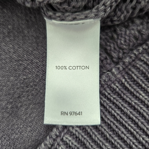 Pure Jill Elements Bohemian Stonewashed Textured Sweater. light grey smoke. Size - Picture 8 of 9